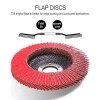 10PCS 4-1/2"x7/8" Red Ceramic Flap Discs Sanding Grinding Wheel 40