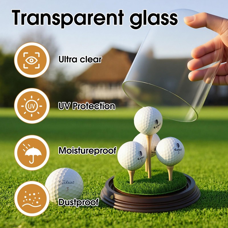 HEWYIOS Light Up Hole in One Golf Ball Display Case，Can