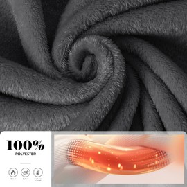 LACOFIA Women Men Hooded Fleece Pyjamas Sets Adult Pjs Long Sleeve Warm Loungewear Nightwear Winter Couples Pajamas with Pocket Dark Grey 2XL