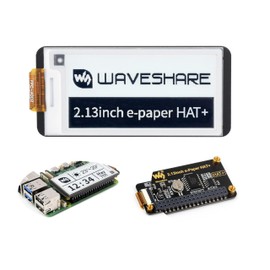2.13inch E-Paper HAT+ for Raspberry Pi 5/ 4B/3B+/3B/2B/A+/Zero W/WH/Zero 2 W/Jetson Nano, E-Ink Display HAT+ Standard 250x122 Pixel SPI Interface with Pwnagotchi Tutorial Support Partial Refresh