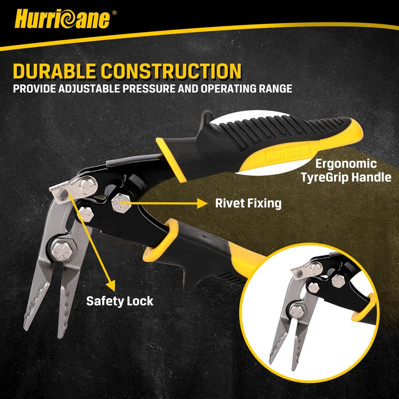 HURRICANE 3 Inch Offset Hand Seamer, Sheet Metal Bending Pliers