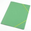 D.RECT Corner Folder with Elastic Band Made of PP Green