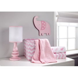 Little Love by NoJo Separates Collection Elephant Shaped Wall Art, Pink