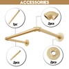 AddGrace Industrial Pipe Clothing Rack 20.5" Gold Clothing Rack DIY