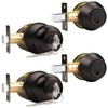 Probrico Oil Rubbed Bronze Entry Door Knob and Double Cylinder