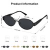 SOJOS 2 Packs Retro Oval Sunglasses for Women Men Trendy