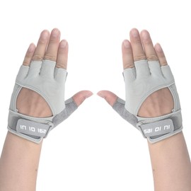 TINAYAUE Women's Men's Fingerless Gloves, Robust Sports Gloves, Comfortable Half Finger Gloves, Non-Slip Fitness Gloves, Soft Cycling Gloves for Driving, Fitness, Cycling, Sports