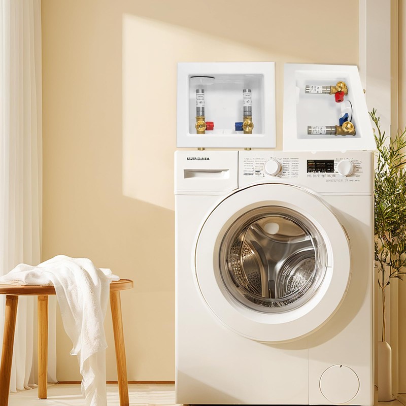 2-PACK GUOFIS Washing Machine Outlet Box with Stainless Steel Hammer