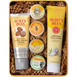 Burt's Bees Gifts Ideas - Classics Set, 6 Products in Giftable Tin – Cuticle Cream, Hand Salve, Lip Balm, Res-Q Ointment, Hand Repair and Foot Cream