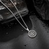 murtoo Necklace for Men, Stainless Steel Mens Necklace with Compass,