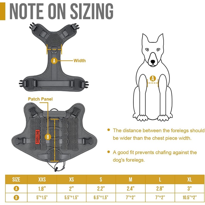 OneTigris Tactical Dog Training Vest No Pull Harness for Dogs,Adjustable