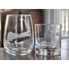HullSpeed Designs Cape Cod Map - Stemless Wine Glasses Set