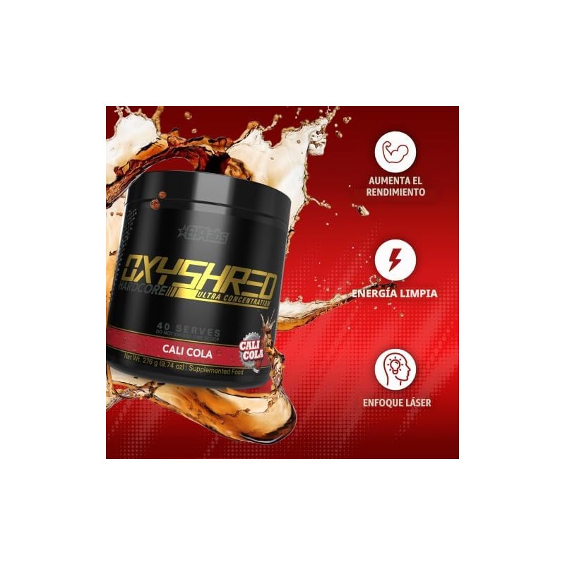 EHPlabs OxyShred Hardcore Polvo termogénico para preentrenamiento para triturar, polvo