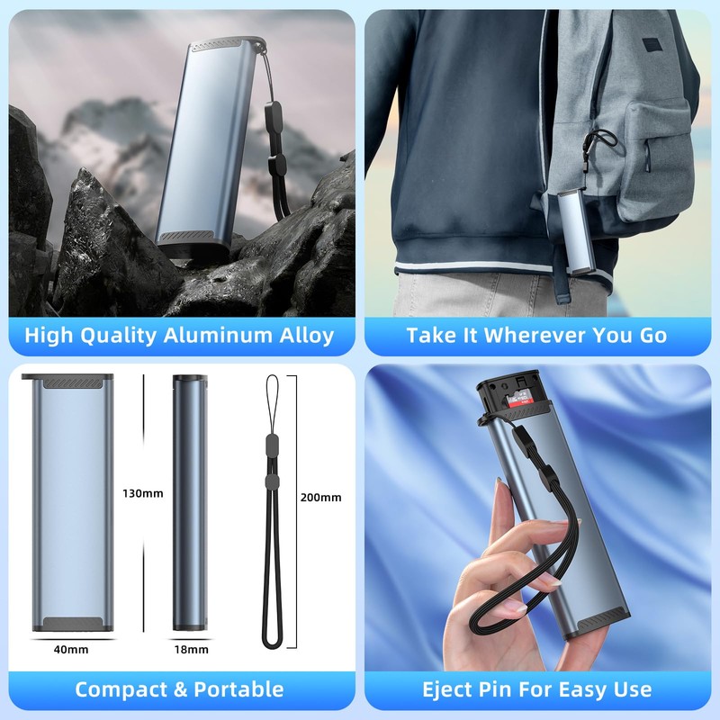 13-in-1 Multi-Function Card Reader, USB-C Hub with SD/TF Card Slots,