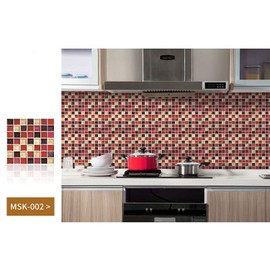 CONPHERON Pack of 20 Tile Stickers for Kitchen and Bathroom 10 x 10 cm Mosaic Wall Tile Stickers Tiles Decorative Tile Film for Bathroom Kitchen Back Wall