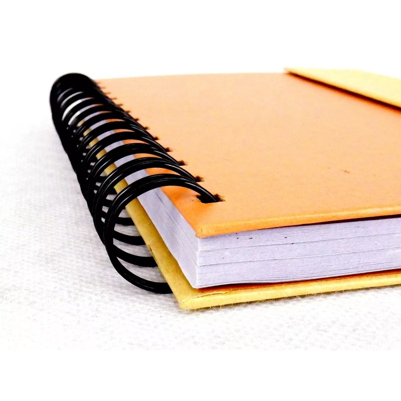 Sweda Recycled Foldover Notebook & Pen, Wire Bound, 5" x