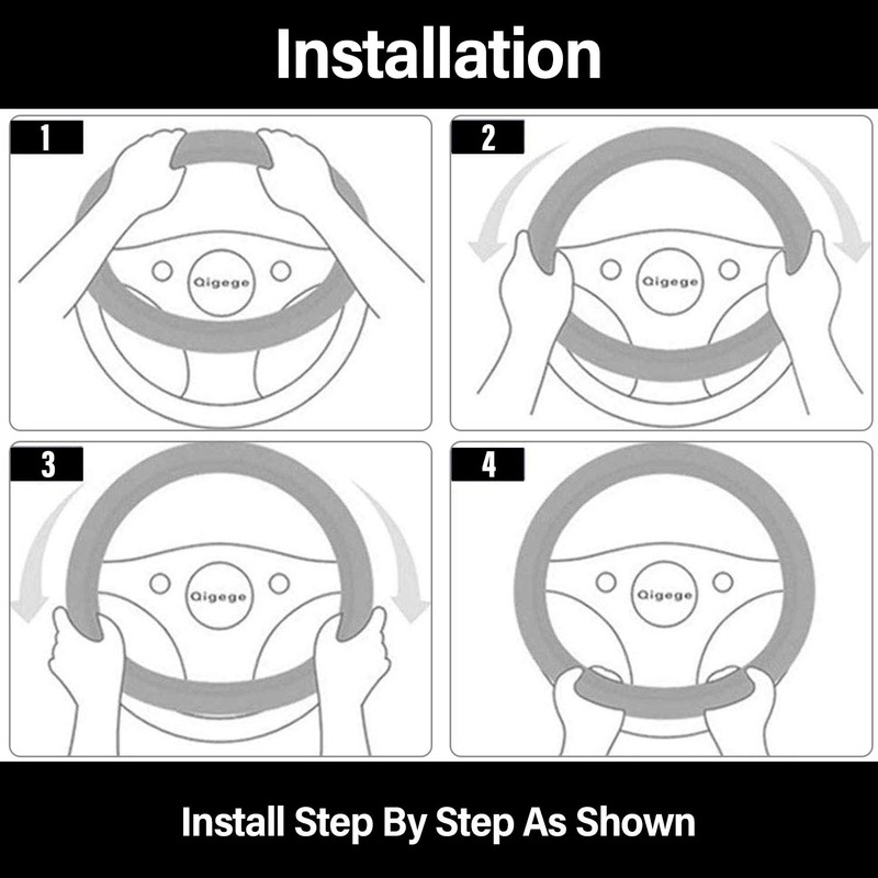 Ergocar Car Steering Wheel Cover Non-Slip Car Steering Wheel Protector