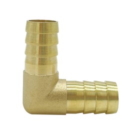 Metaland Brass 5/8" Hose Barb Elbow 90 Degree L Right Angle Barbed Fitting Water Fuel Air (Pack of 2)