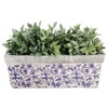 Esschert Design USA Ceramic Balcony Planter-Blue/White