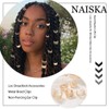 NAISKA 15PCS Hair Clips, Gold Hair Braid Beads Clips, Dreadlock