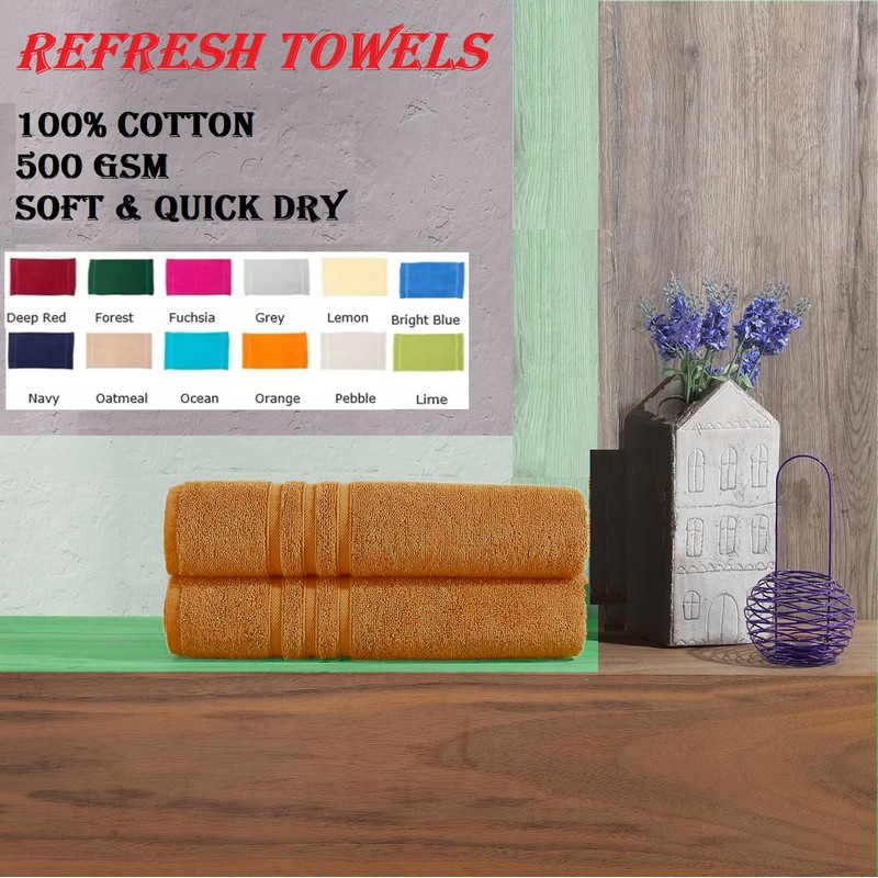 Pack of 2 Large Jumbo Bath Sheets 500 GSM 100%