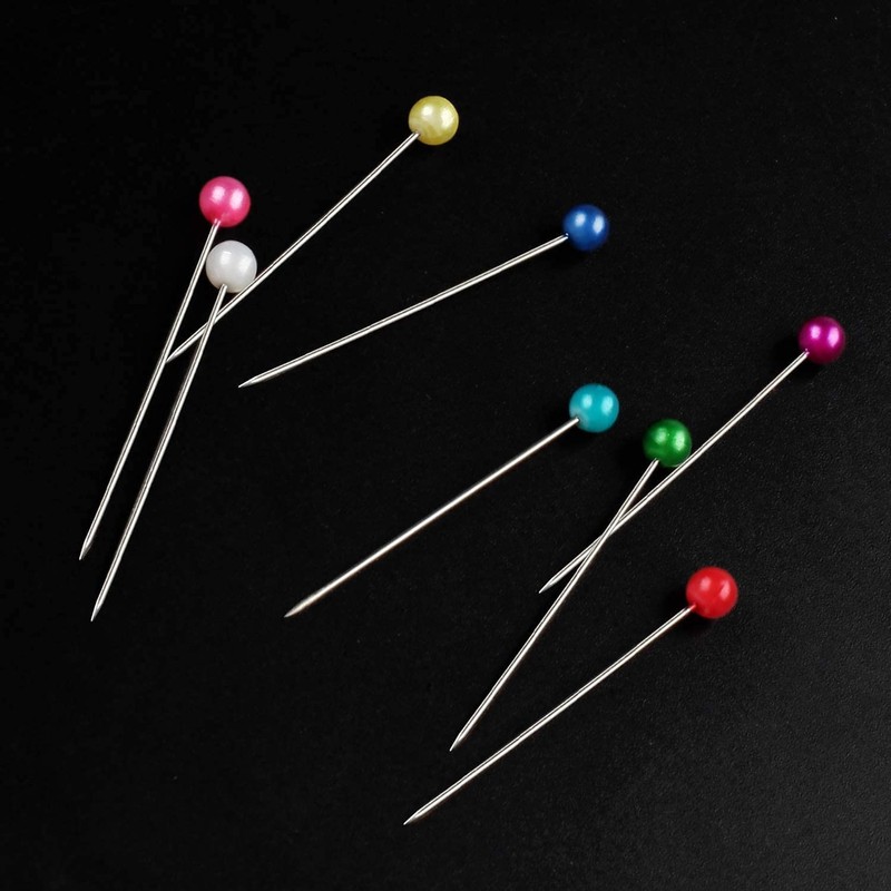 600 PCS Straight Pins 1.6 in Pearlized Ball Head Sewing