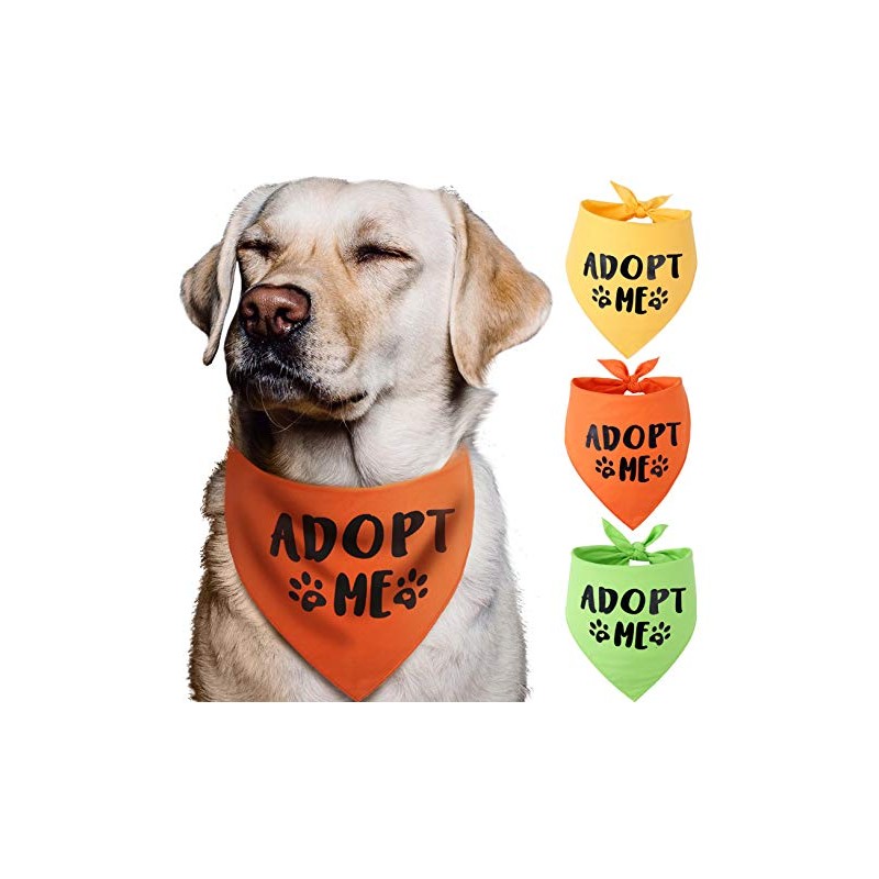 Adopt Me - Bandana para perros, Paquete de 3