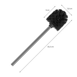 Wellgro 5 x Black Stainless Steel Toilet Brush / Replacement Toilet Brush