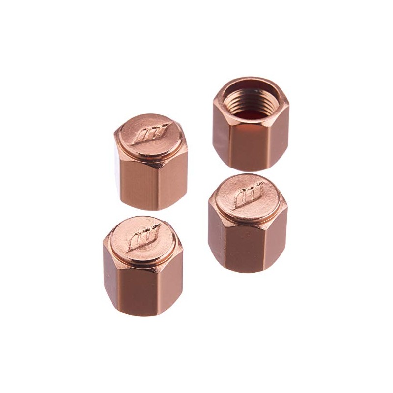WORK AVC-BR Air Valve Caps, Brown, Set of 4