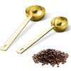 Safring Premium Coffee Scoop Set, Set of 2, Metal Stainless