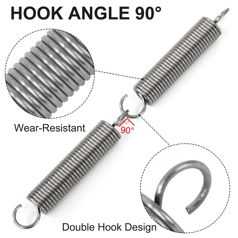 GUNGY Tension Springs with Hooks Stainless Steel Tension Spring 55