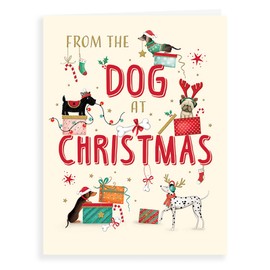 Piccadilly Greetings Character Christmas Card From The Dog - 8 x 6 inches