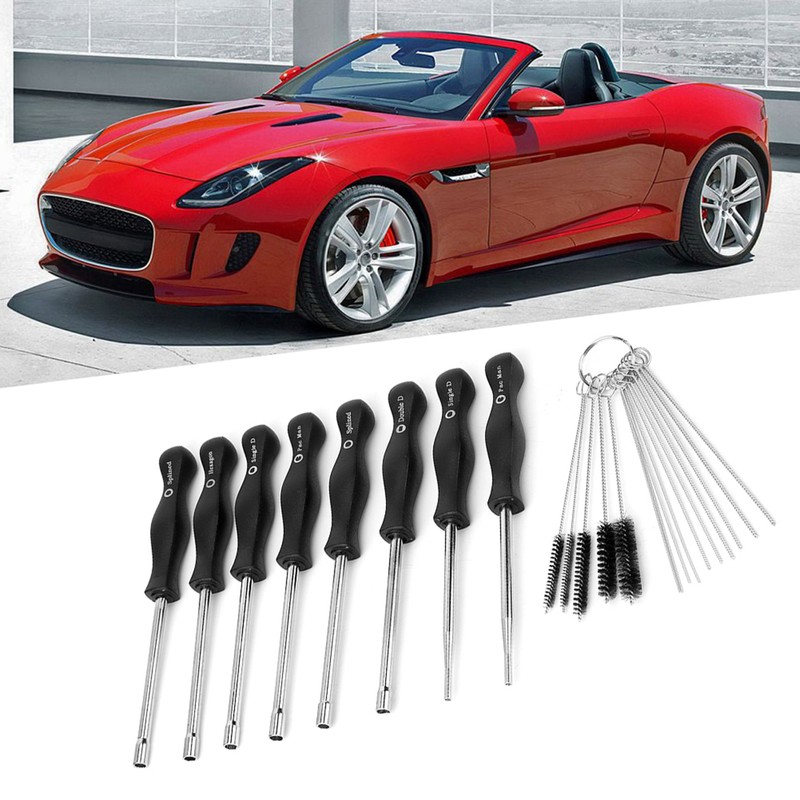 Carburetor Adjuster Tool Carb Screwdriver Clean Brush Tool Set Repair