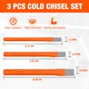 ValueMax 3-Piece Heavy Duty Cold Chisel Set, 3/8-Inch, 1/2-Inch &