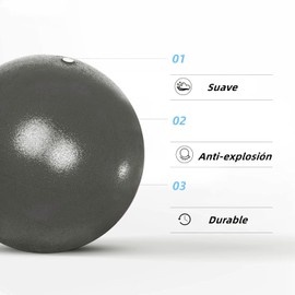 Pelota de Yoga y Pilates,Pelota de Yoga de 25 cm,Pelota para Pilates Yoga para Entrenamiento,Fitness,Pelota de Pilates, Antideslizante, Pelota para Deporte,Ideal para Ejercicios de Estabilidad (Azul)