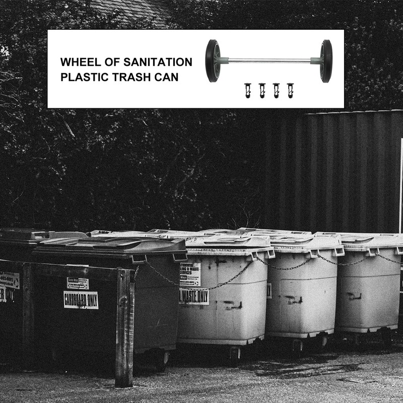 Cabilock Trash can Wheels Replacement for Garbage can Outdoor,7 Inch