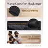 Black Men's Wave Cap - Adjustable 360 Training Cap with