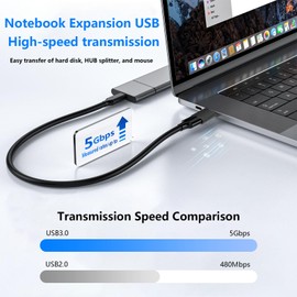 Verbstel 10 Pack USB C to USB3.0 Adapter, Type C Male to USB Female Adapter for Smartphone, PC, Laptop, Tablet, Keyboard