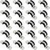 20 PCS Rubber Cushioned U Shaped Pipe Clamps,Stainless Steel Rubber