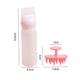 Baluue 2sets Root Comb Hair Dye Applicator Bottles Hair Coloring and Oiling Bottles with Massage Comb for Easy Styling and Perming