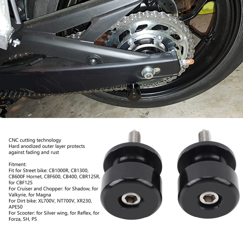 1 Pair Motorcycle Swing Arm Spools Slider M8 CNC Aluminium