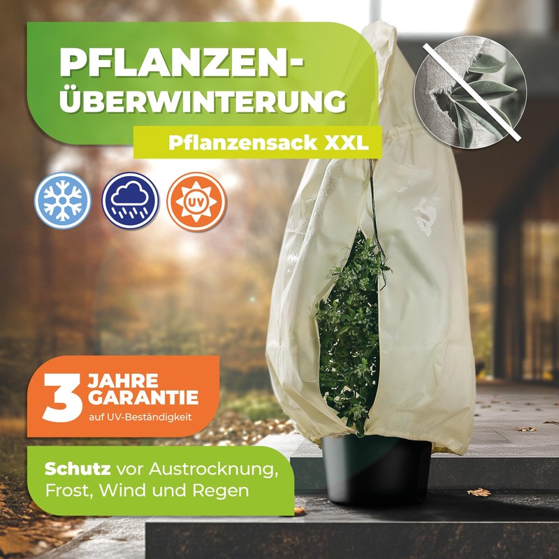 Bio Green Winter Protection Bucket Plant Bag Beige