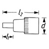 Hazet Screwdriver Socket 986SL-8, Inner Hexagon 8 mm, 1/2 Inch
