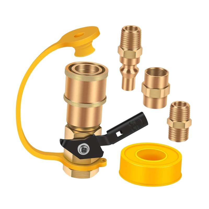 Milageto Propane Quick Connect Adapter Kit Replacement, for Propane Hose