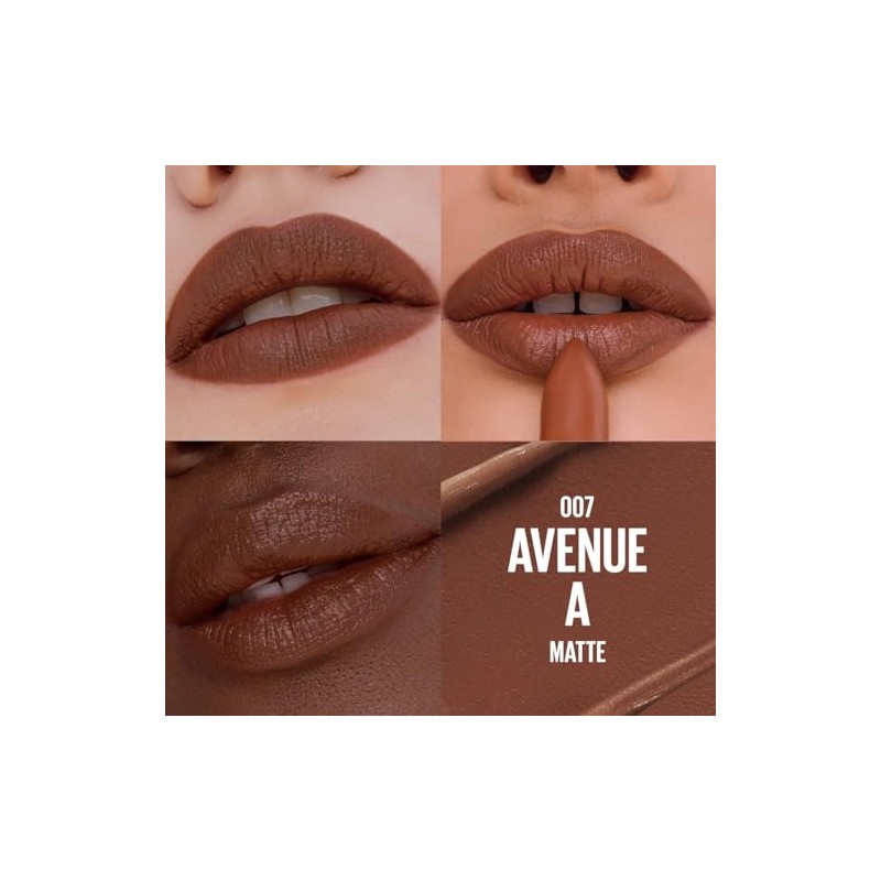 Maybelline Serum Lipstick Labial en Barra Hidratante Mate Avenue A