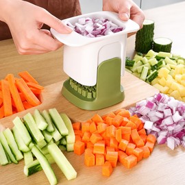 Multifunctional Vegetable Slicer for Kitchen Prep – Hand Press Chopper Tool for Cucumber, Potato, Onion and Daily Cooking