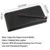 Lavemi Women's RFID Blocking 100% Leather Large Capacity Zip Around