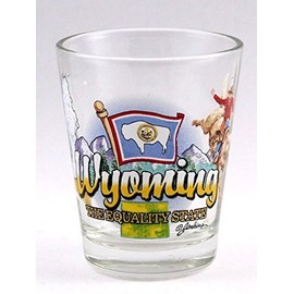 Wyoming Equality State Elements Shot Glass