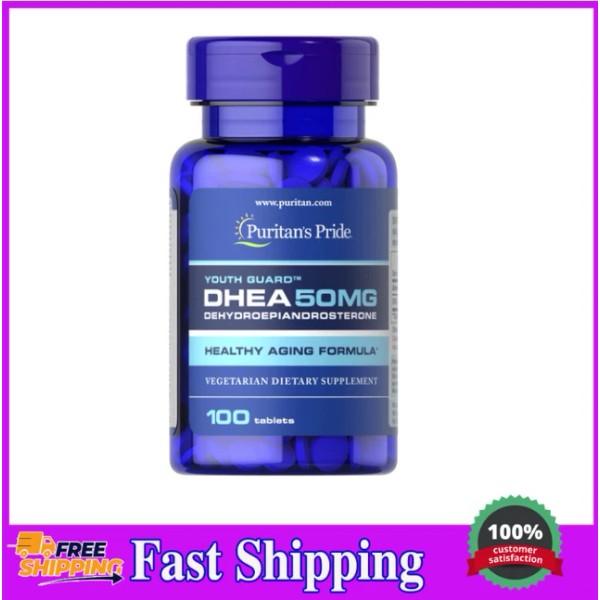 Puritan's Pride DHEA 50mg, 100 Tablets for Healthy Aging, 3-Month