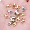 NXPWRC 400 Pieces Electroplated Lobster Clasps, 400 Pieces Mini Chain